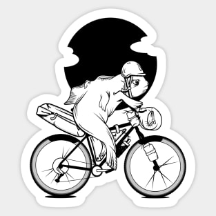 Fish riding a bike Sticker